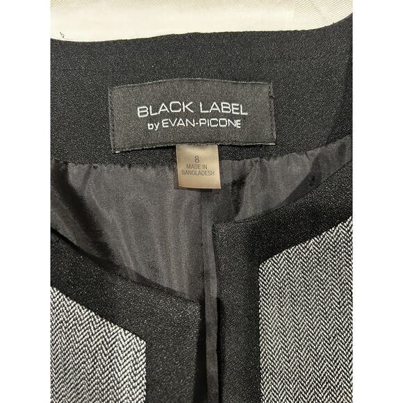 Evan Picone Black Label Womens Gray Open‎ Front Career Blazer Academia Sz 8 - Picture 2 of 6